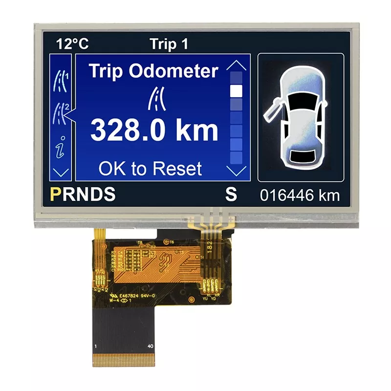 4.3 بوصة 480x272 وحدة TFT لمسة مقاومة